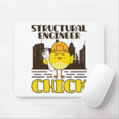 Tapis De Souris Ingénieur structurel Chick Ingénieur civil (Avec souris)