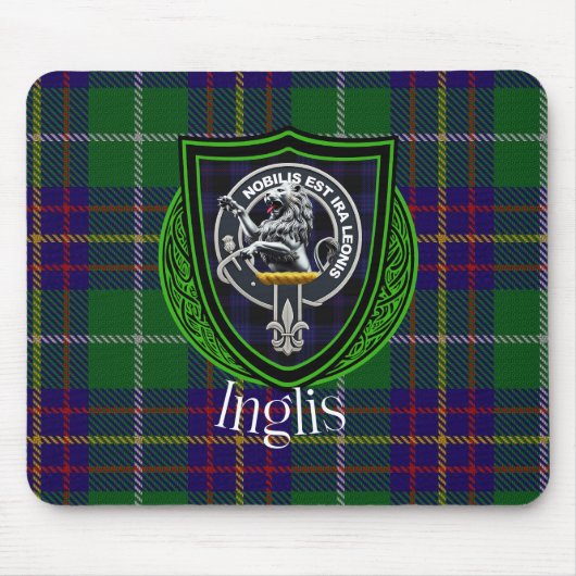 Tapis De Souris Inglis Scottish Clan Tartan and Crest (Devant)