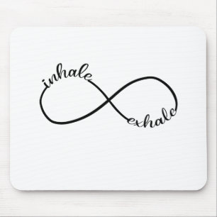 Tapis De Souris Inhale Exhale Signe Infini Symbole T-Shirt Yogi