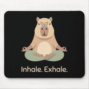 Tapis De Souris Inhale Exhale Yoga Capyra Zen Animal Relaxation 