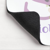 Tapis de souris Initial Plus Nom & Fleurs Design (Coin)