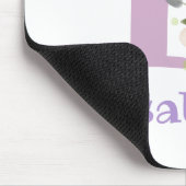 Tapis de souris Initial Plus Nom & Fleurs Design (Coin)