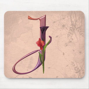 Tapis De Souris Initiale colorée J de calla