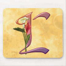 Initiale colorée L de calla