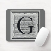 Tapis De Souris Initiale de bois de graveur de gravure sur bois en (Avec souris)