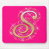 Tapis De Souris Initiale d'or "S" Mousepad (Devant)