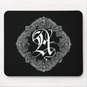 Tapis De Souris Initiale gothique élégante A
