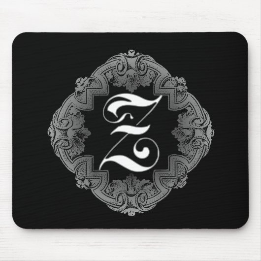 Tapis De Souris Initiale gothique élégante Z (Devant)
