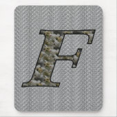 Tapis De Souris Initiale monogramme F Hydrangea Floral Mousepad (Devant)