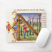 Tapis De Souris Initiale 'N de Historiated (Avec souris)