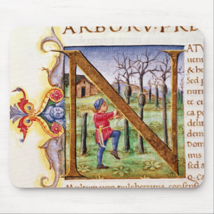 Tapis De Souris Initiale 'N de Historiated