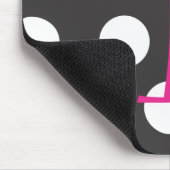 Tapis De Souris Initiale pointillée "B " de Mousepad de noir/roses (Coin)