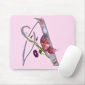 Tapis De Souris Initiale précieuse A de papillon (Avec souris)