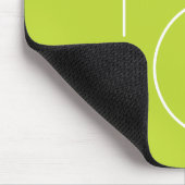 Tapis De Souris Initiales de chevauchement modernes 2 | Lime vert (Coin)