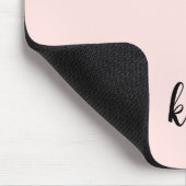 Tapis De Souris Initiales de monogramme rose pastel minimal (Coin)