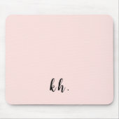 Tapis De Souris Initiales de monogramme rose pastel minimal (Devant)