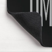 Tapis De Souris Initiales et logo de nom gris minimal et moderne é (Coin)