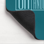 Tapis De Souris Initiales et nom modernes | Sarcelle foncé et bleu (Coin)