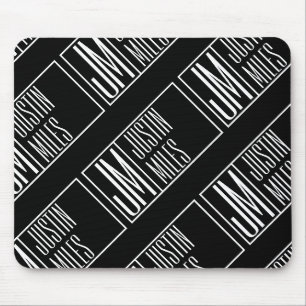 Tapis De Souris Initiales modernes avec motif de monogramme de nom