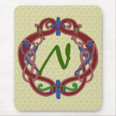 Tapis De Souris Initiales monogrammes Design celtique Mousepad (Devant)