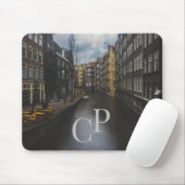 Tapis De Souris Initiales monogrammes sur l'image du canal d'eau (Avec souris)