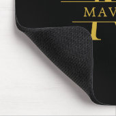 Tapis De Souris Initiales personnalisées élégantes avec nom de bur (Coin)