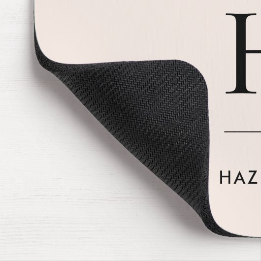 Tapis De Souris Initiales rose clair monogramme classique (Coin)