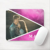 Tapis De Souris Initiales rose photo (Avec souris)