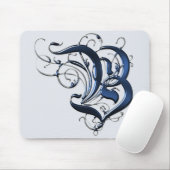 Tapis De Souris Initiales vintages B (Avec souris)