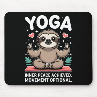 Tapis De Souris Inner Peace Achieved Movement Optional Yoga Sloth 
