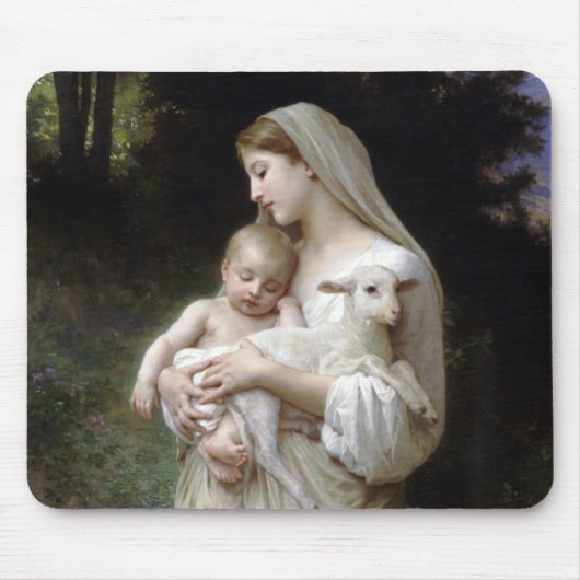 Tapis De Souris Innocence (Vierge et Enfant), Bouguereau (Devant)