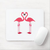 Tapis De Souris Inséparables Flamants roses roses (Avec souris)