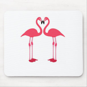 Tapis De Souris Inséparables Flamants roses roses
