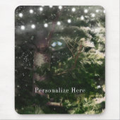 Tapis De Souris Inséparables + Pine Tree Night Rustique Personnali (Devant)