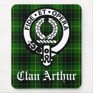 Tapis De Souris Insigne de Clan Arthur et tartan