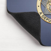 Tapis De Souris Insigne de ligne bleue mince (Coin)