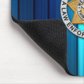 Tapis De Souris Insigne de ligne bleue mince (Coin)