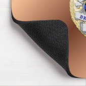 Tapis De Souris Insigne de ligne bleue mince (Coin)