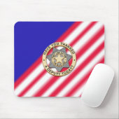 Tapis De Souris Insigne de ligne bleue mince (Avec souris)