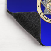 Tapis De Souris Insigne de ligne bleue mince (Coin)