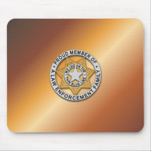 Tapis De Souris Insigne de ligne bleue mince