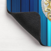 Tapis De Souris Insigne de ligne bleue mince (Coin)