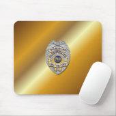 Tapis De Souris Insigne de ligne bleue mince (Avec souris)