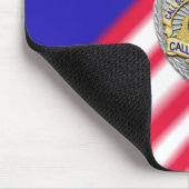 Tapis De Souris Insigne de ligne bleue mince (Coin)