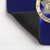 Tapis De Souris Insigne de ligne bleue mince (Coin)