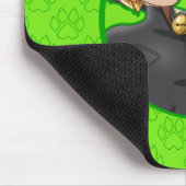 Tapis De Souris Insigne vert Cat Noir (Coin)