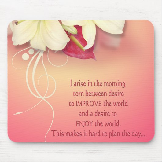 Tapis De Souris Inspiration d'aujourd'hui (Devant)