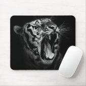 Tapis De Souris Inspiration de tigre noir et blanc (Avec souris)