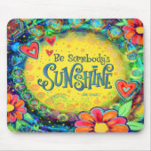 Tapis De Souris Inspiration Fun Floral Yellow Sunshine Citation (Devant)