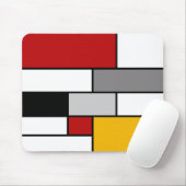 Tapis De Souris Inspiration mondrienne colorée (Avec souris)